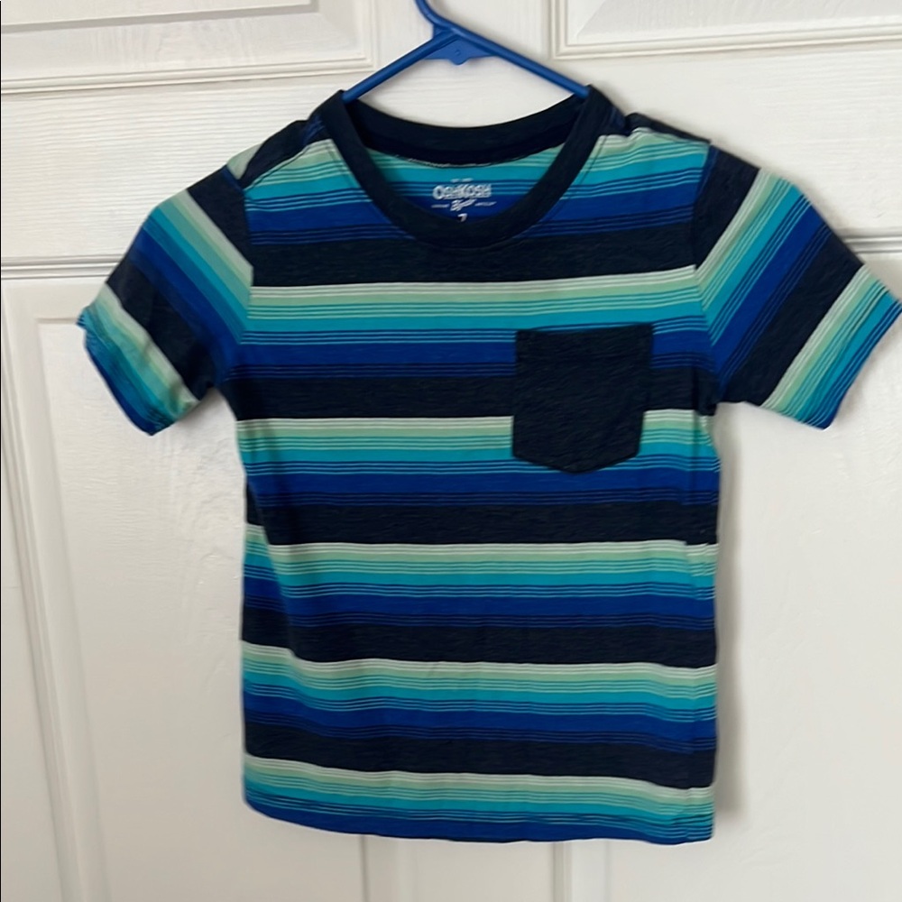 OshKosh B'gosh Kids Striped Blue T-Shirt
